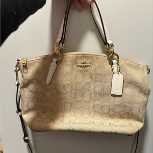 Coach Metallic Gold Textured Pouch